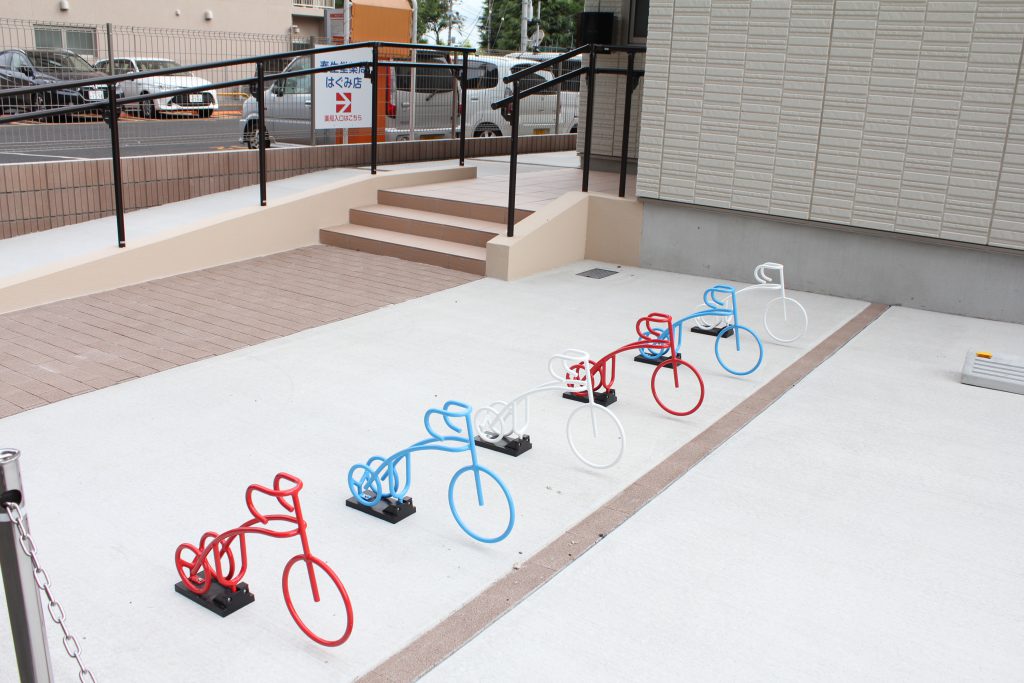 自転車でお越しの方